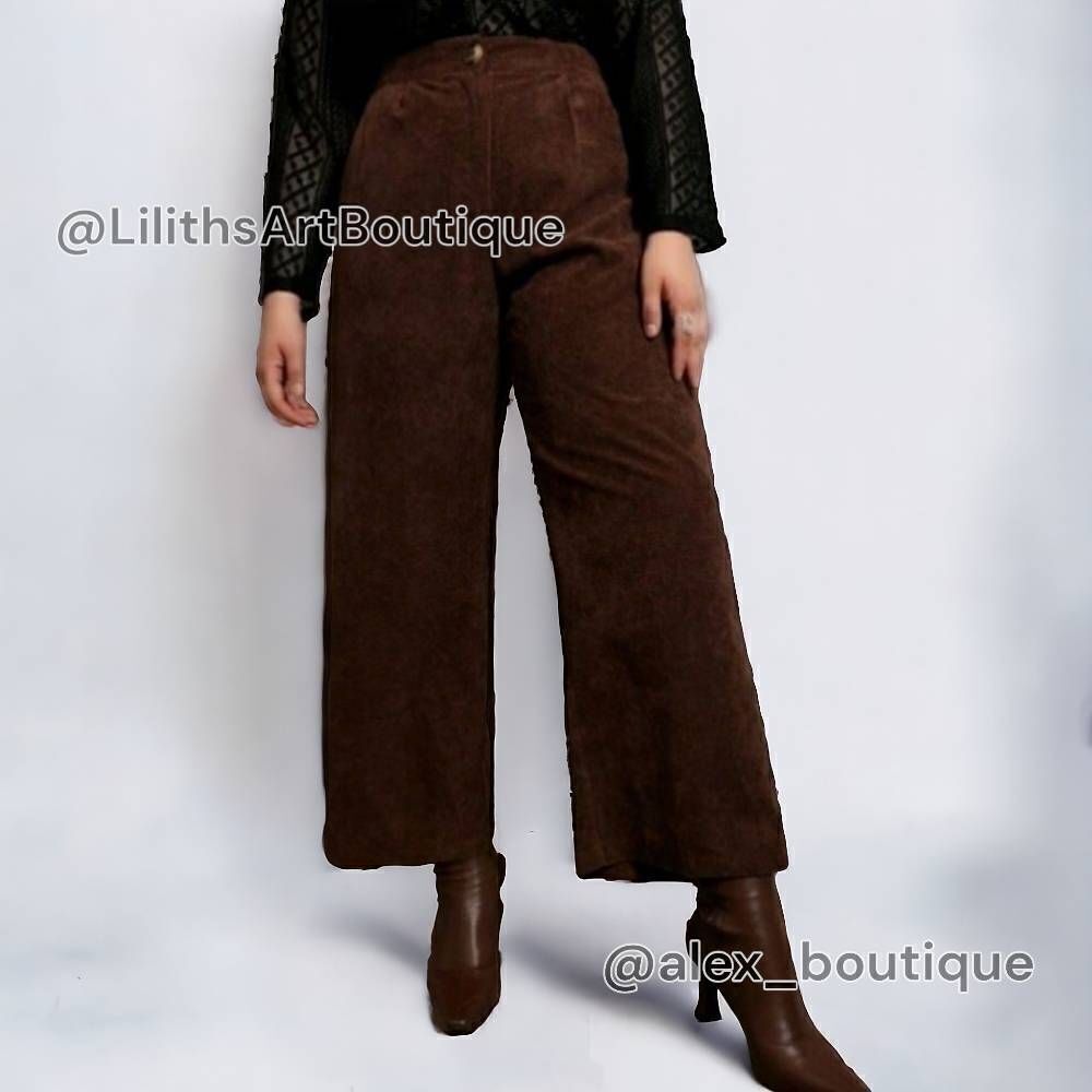 SHEIN CURVE Corduroy Wide Leg Pants(D004)-Size 1XL for Women